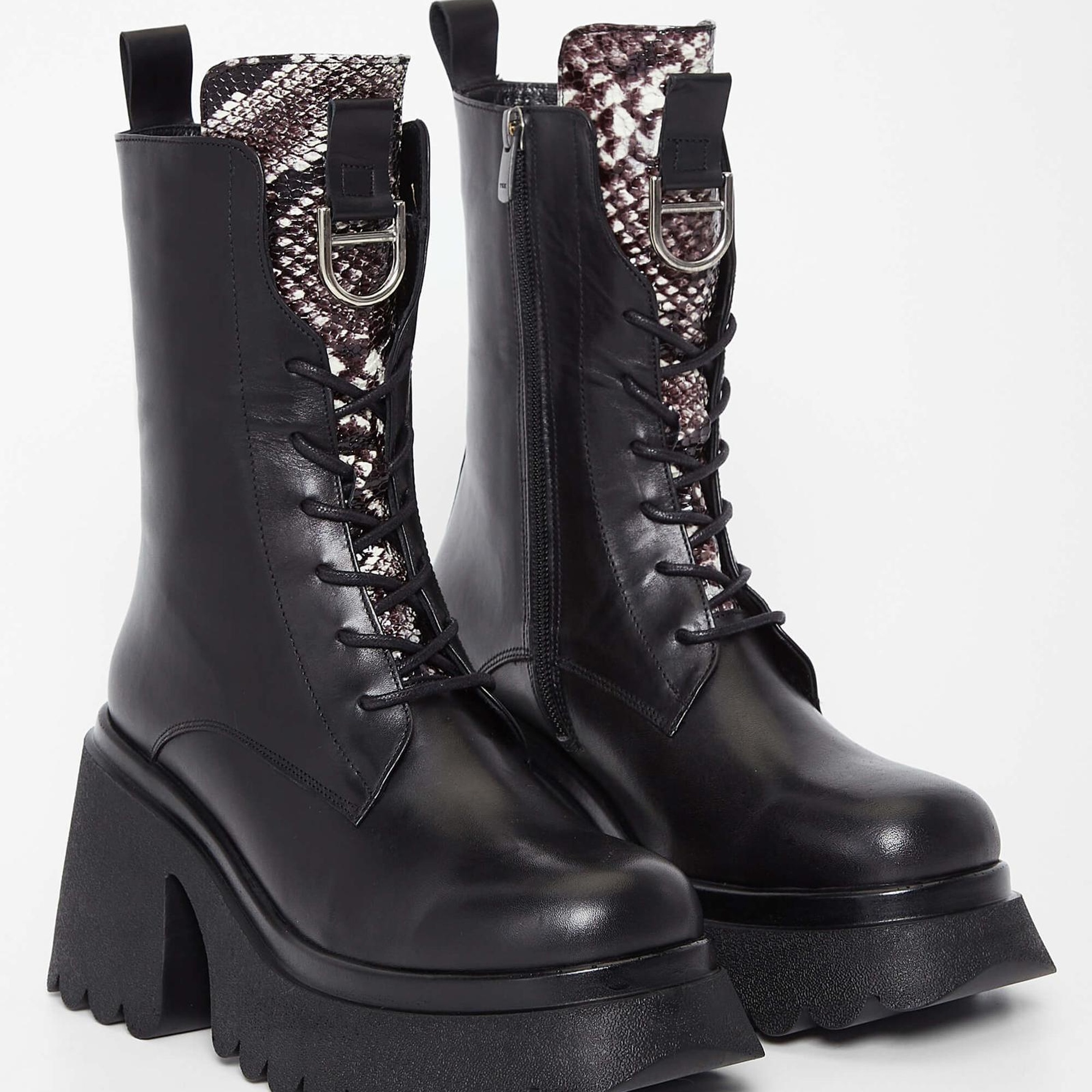 Tamer Tanca Kadın Hakiki Deri Siyah Deri Casual Bot