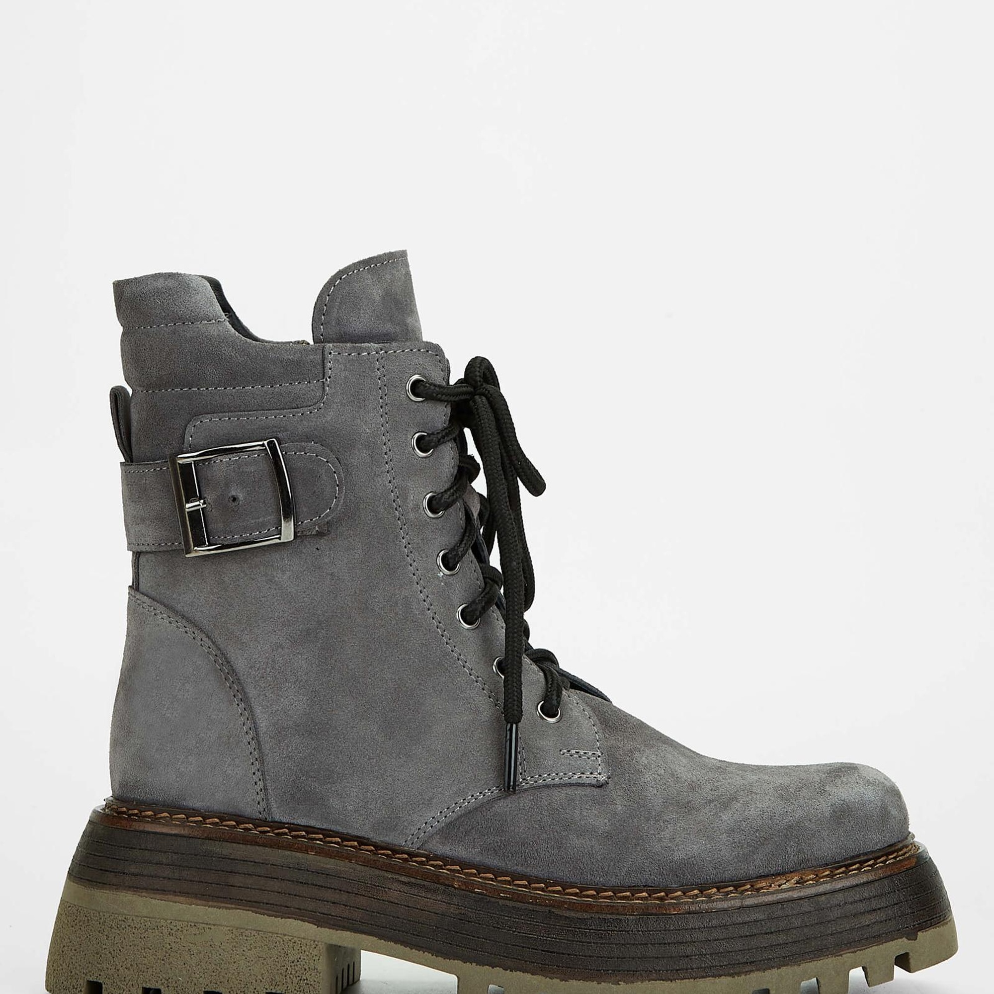 Tamer Tanca Kadın Hakiki Deri Gri Casual Bot