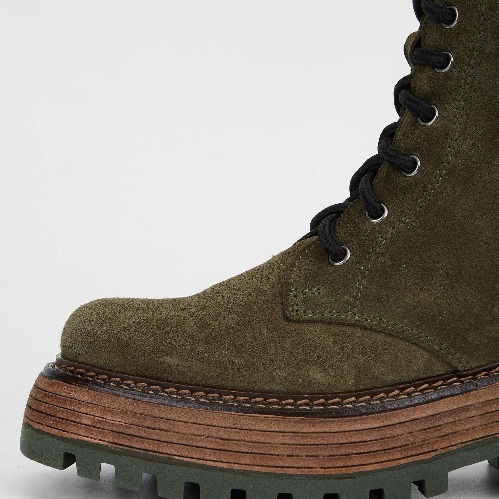 Tamer Tanca Kadın Hakiki Deri Haki Süet Casual Bot