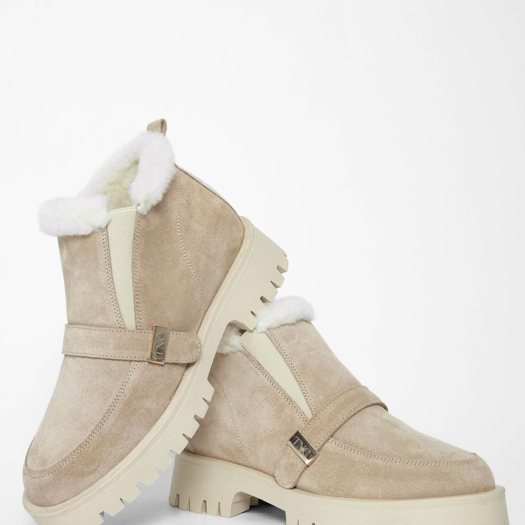 Tamer Tanca Kadın Hakiki Deri Bej Casual Bot