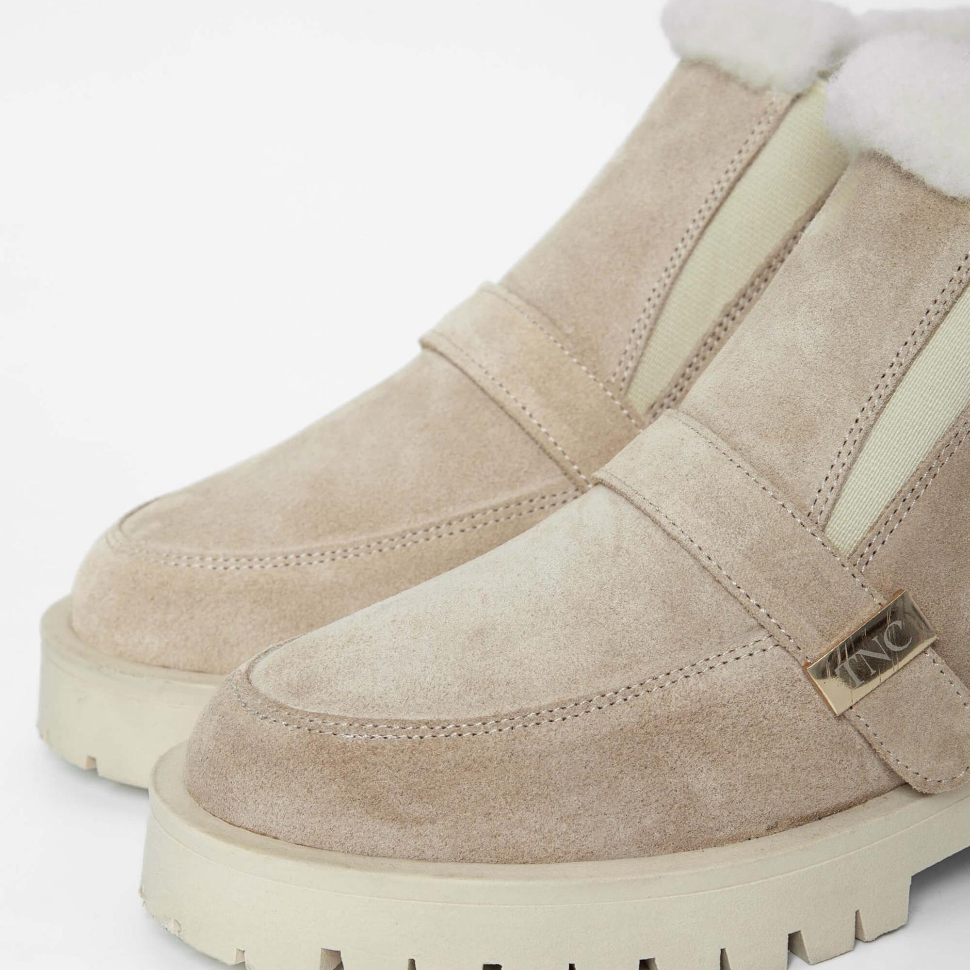 Tamer Tanca Kadın Hakiki Deri Bej Casual Bot