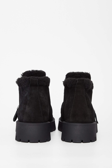  Tamer Tanca Kadın Hakiki Deri Siyah Süet Casual Bot