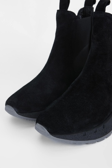  Tamer Tanca Kadın Hakiki Deri Siyah Süet Casual Bot