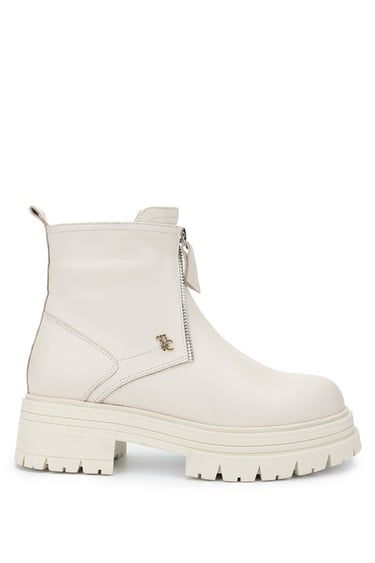  Tamer Tanca Kadın Hakiki Deri Bej Casual Bot