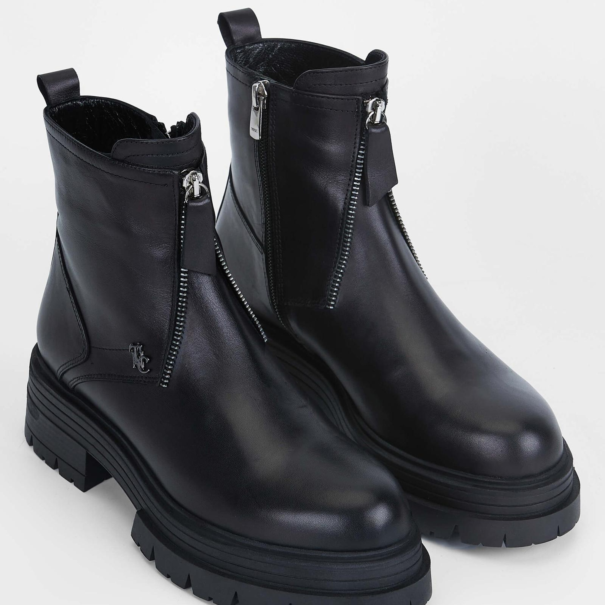 Tamer Tanca Kadın Hakiki Deri Siyah Deri Casual Bot