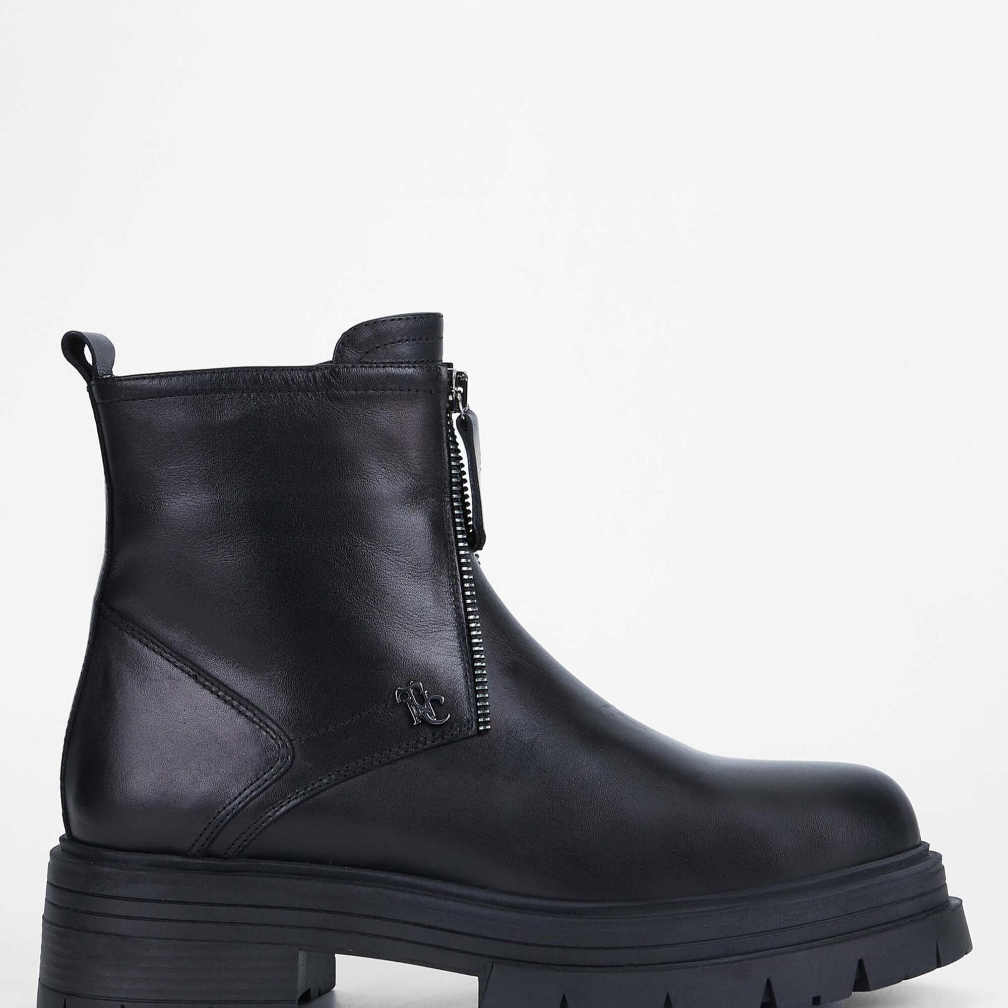 Tamer Tanca Kadın Hakiki Deri Siyah Deri Casual Bot