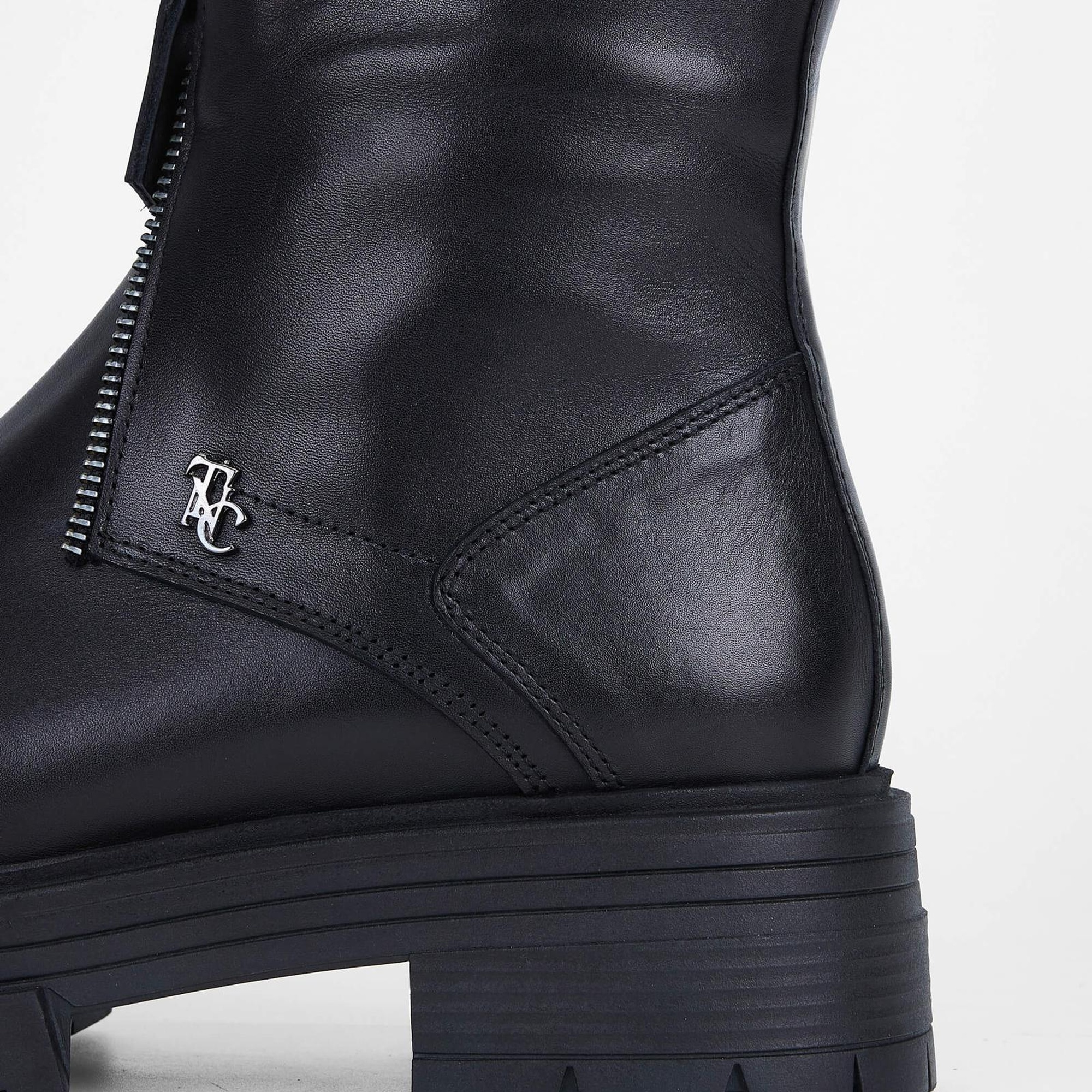 Tamer Tanca Kadın Hakiki Deri Siyah Deri Casual Bot