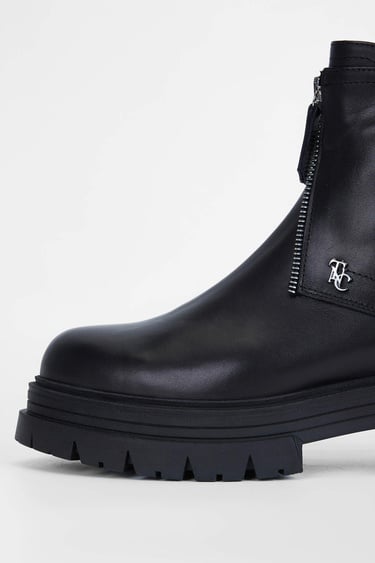  Tamer Tanca Kadın Hakiki Deri Siyah Deri Casual Bot