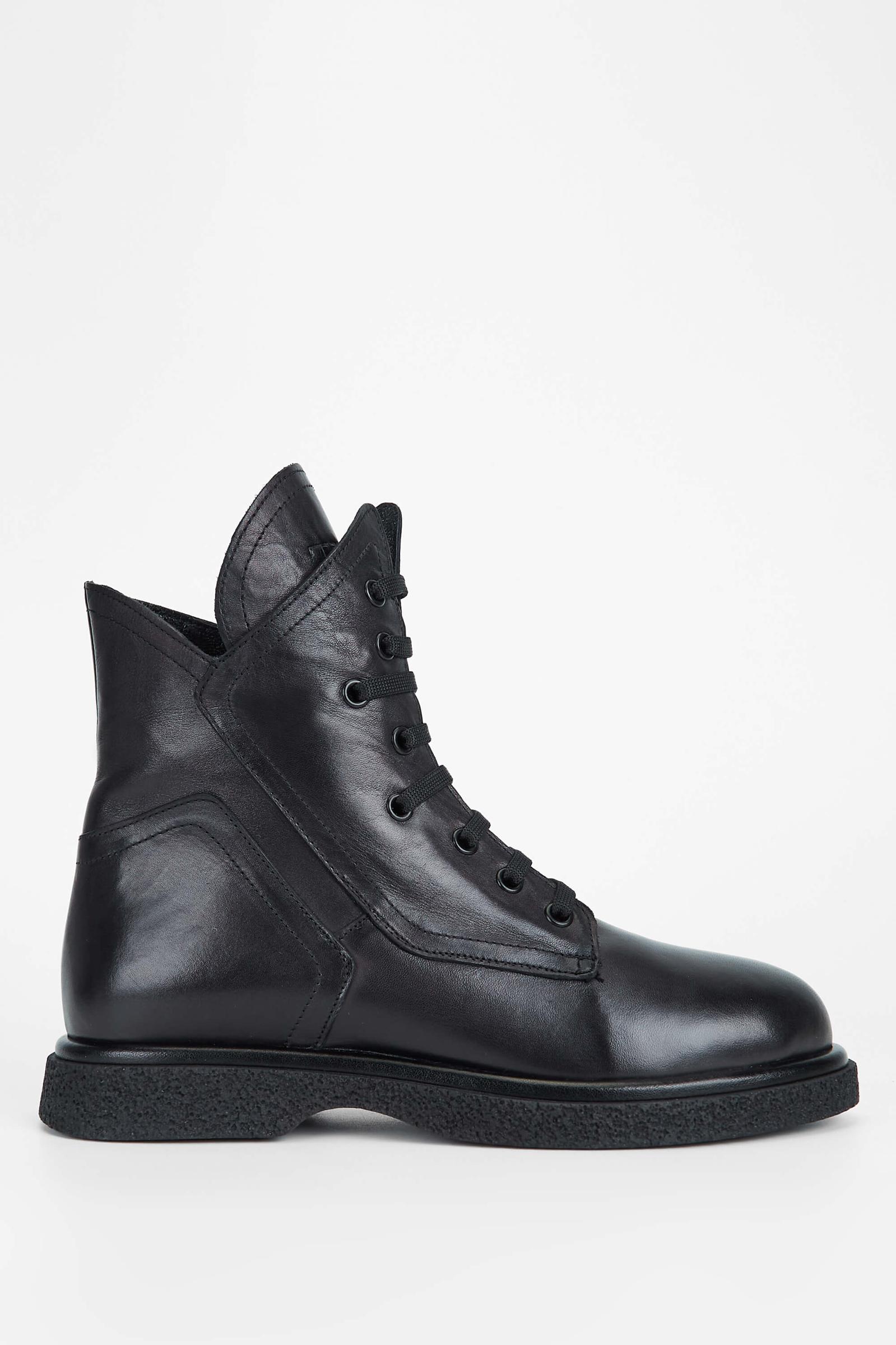  Tamer Tanca Kadın Hakiki Deri Siyah Deri Casual Bot