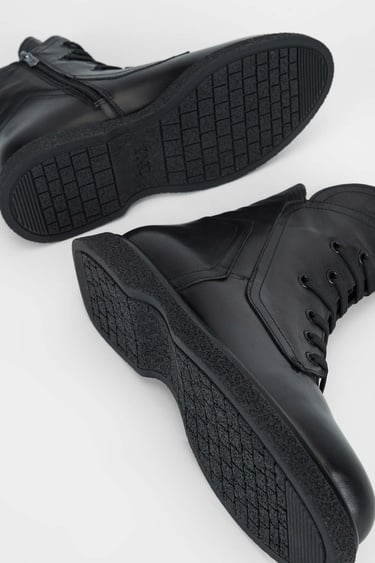  Tamer Tanca Kadın Hakiki Deri Siyah Deri Casual Bot