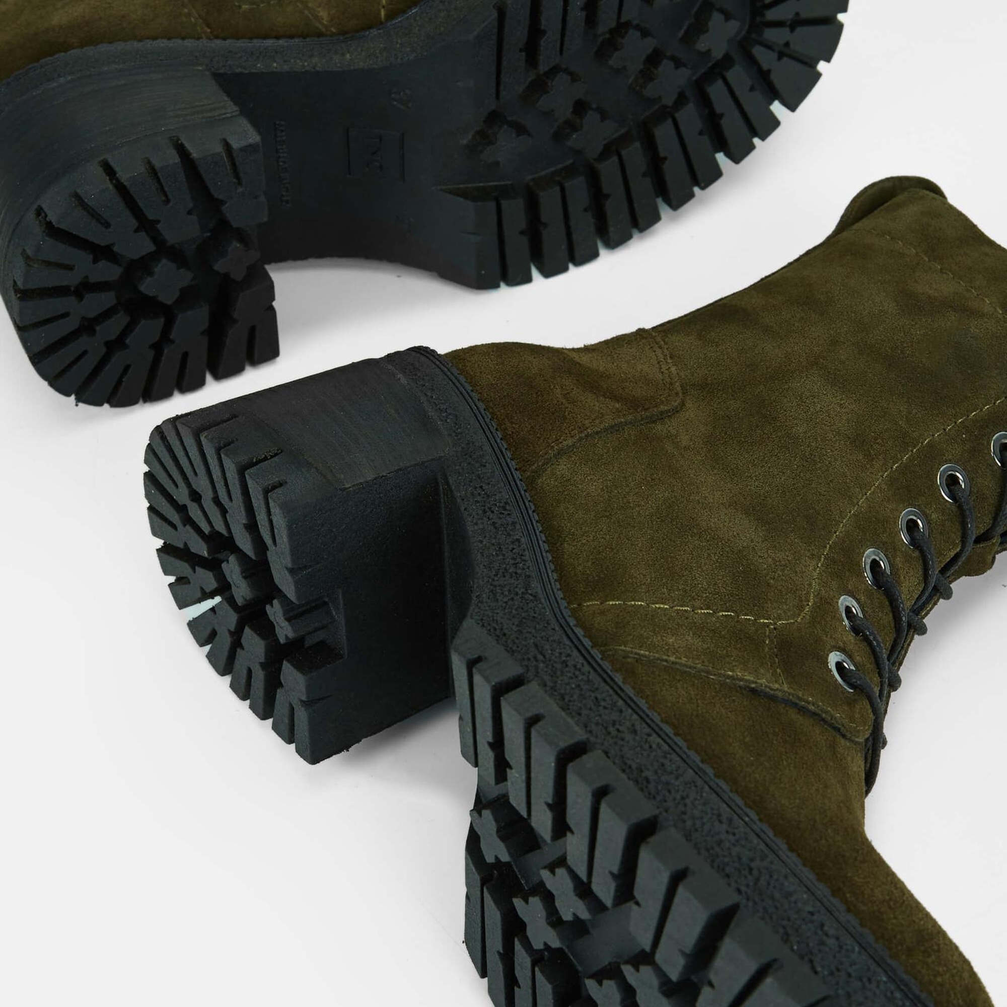 Tamer Tanca Kadın Hakiki Deri Haki Süet Casual Bot