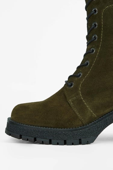  Tamer Tanca Kadın Hakiki Deri Haki Süet Casual Bot