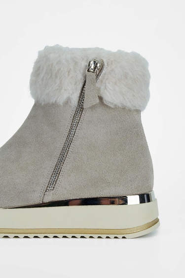  Tamer Tanca Kadın Hakiki Deri Bej Casual Bot