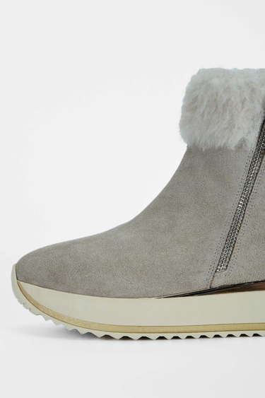  Tamer Tanca Kadın Hakiki Deri Bej Casual Bot