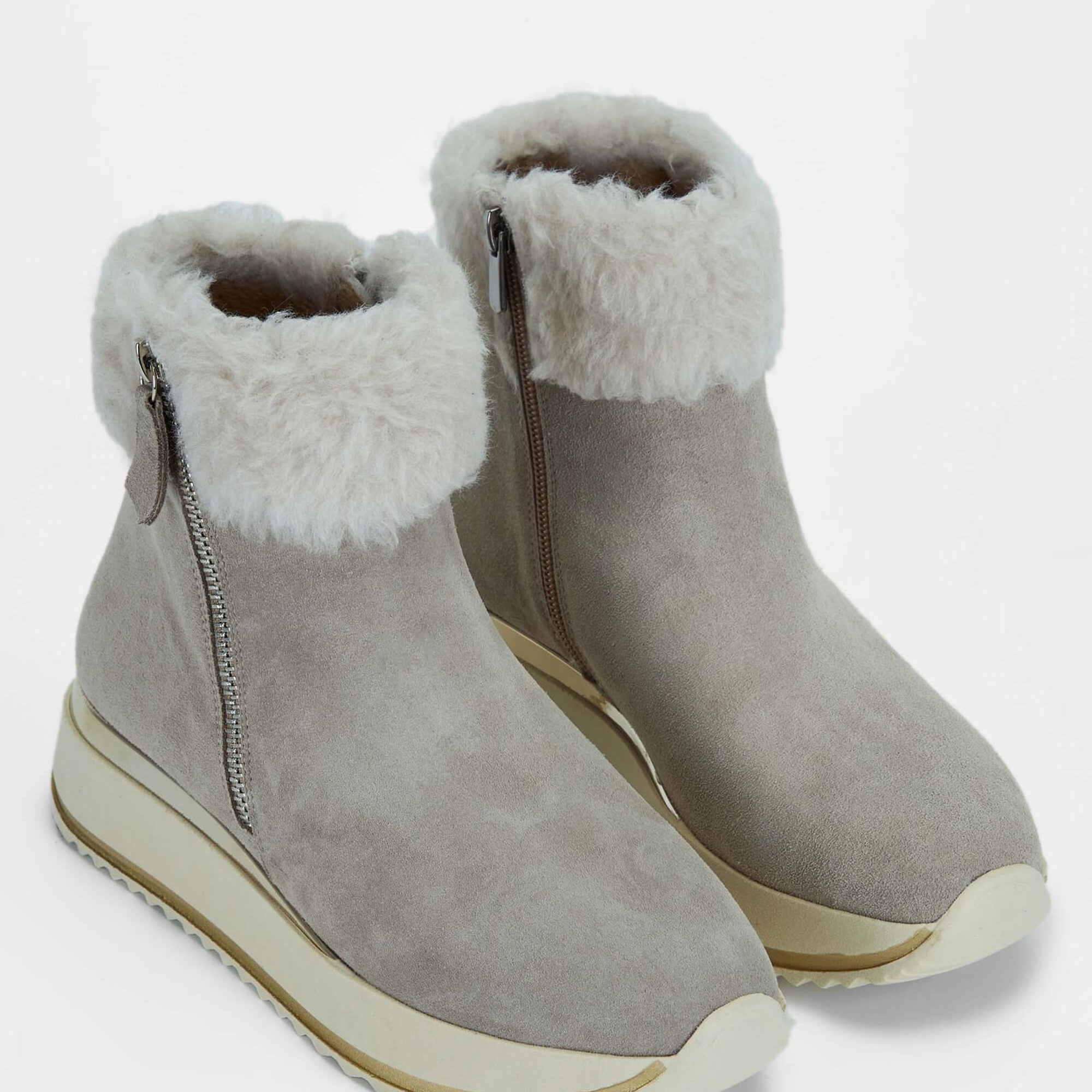 Tamer Tanca Kadın Hakiki Deri Bej Casual Bot