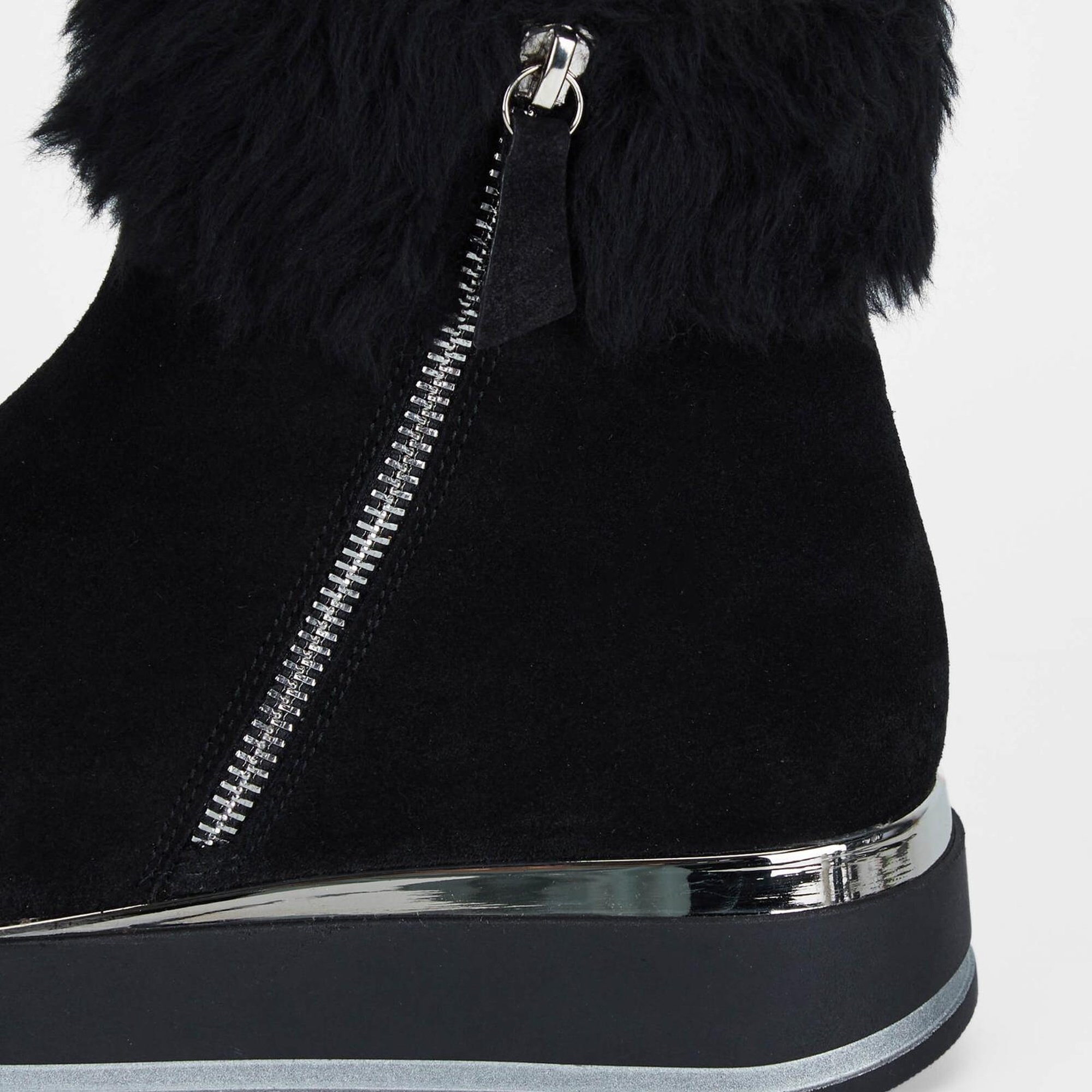 Tamer Tanca Kadın Hakiki Deri Siyah Süet Casual Bot