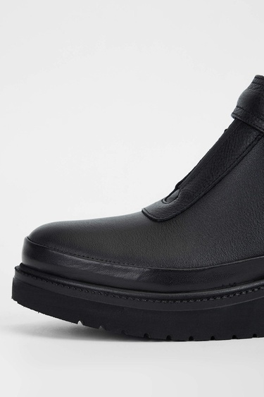  Tamer Tanca Kadın Hakiki Deri Siyah Casual Bot