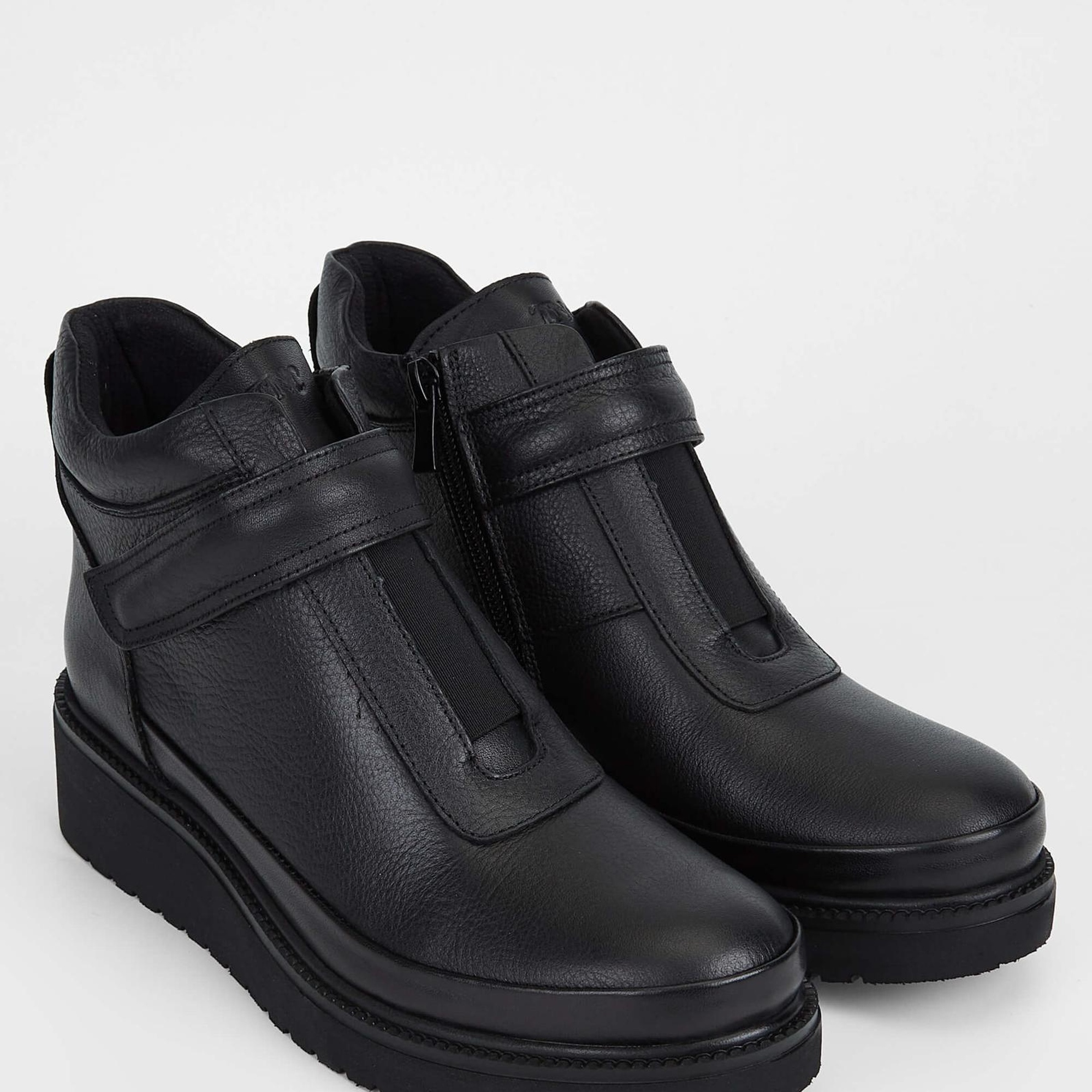 Tamer Tanca Kadın Hakiki Deri Siyah Casual Bot