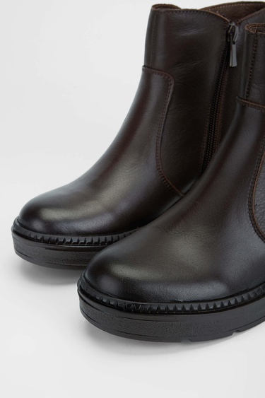  Tamer Tanca Kadın Hakiki Deri Kahverengi Casual Bot