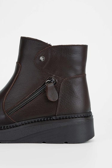  Tamer Tanca Kadın Hakiki Deri Kahverengi Casual Bot
