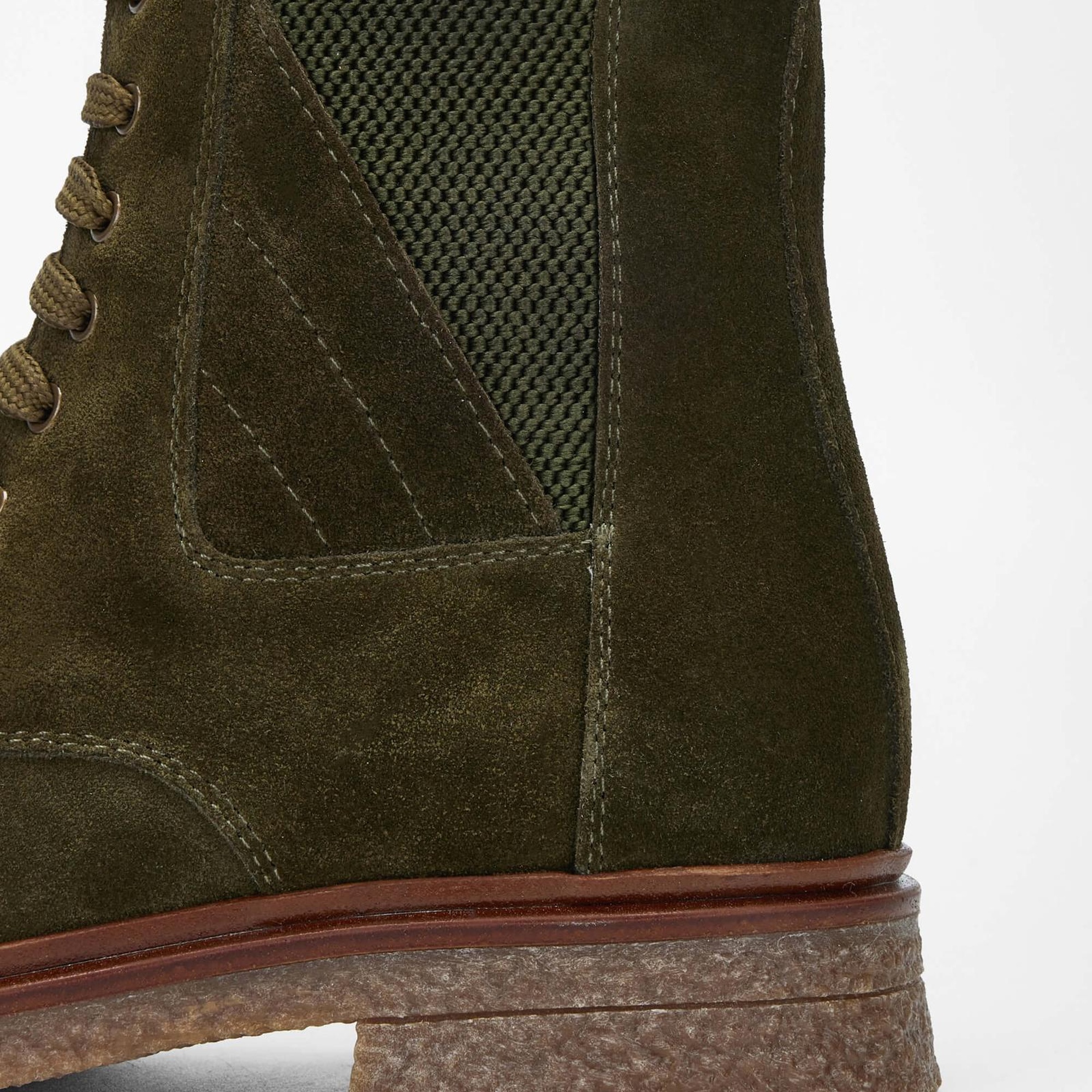 Tamer Tanca Kadın Hakiki Deri Haki Süet Casual Bot