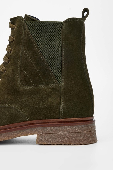  Tamer Tanca Kadın Hakiki Deri Haki Süet Casual Bot