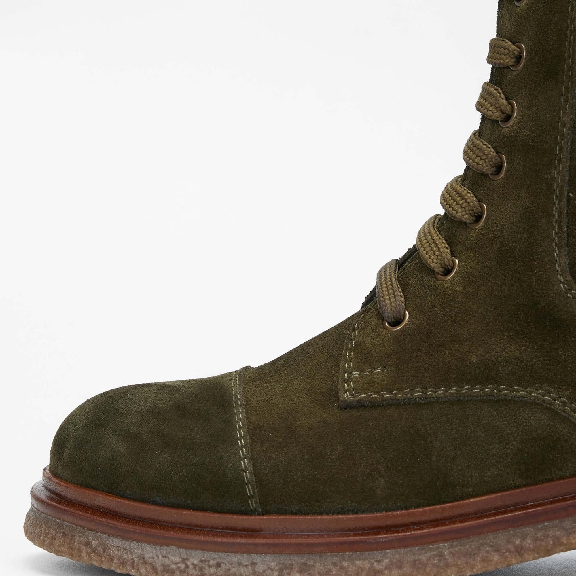 Tamer Tanca Kadın Hakiki Deri Haki Süet Casual Bot