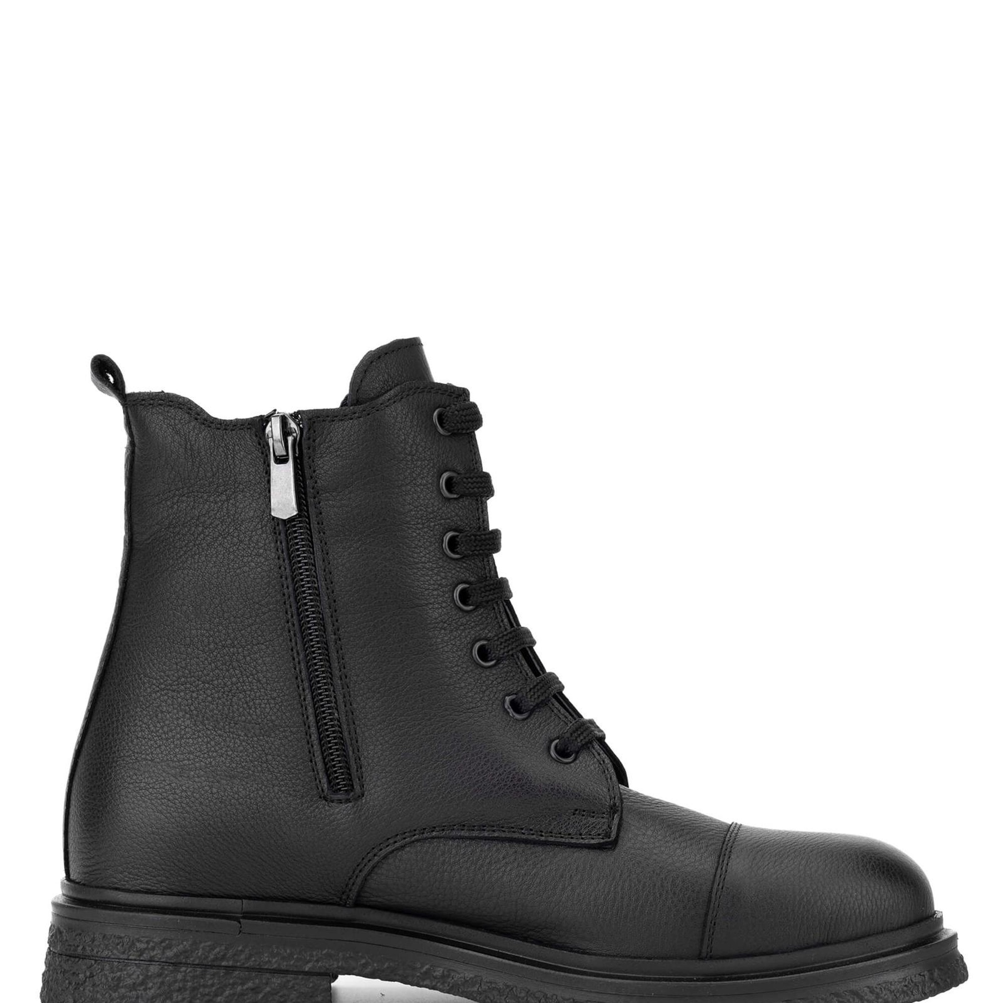 Tamer Tanca Kadın Hakiki Deri Siyah Deri Casual Bot