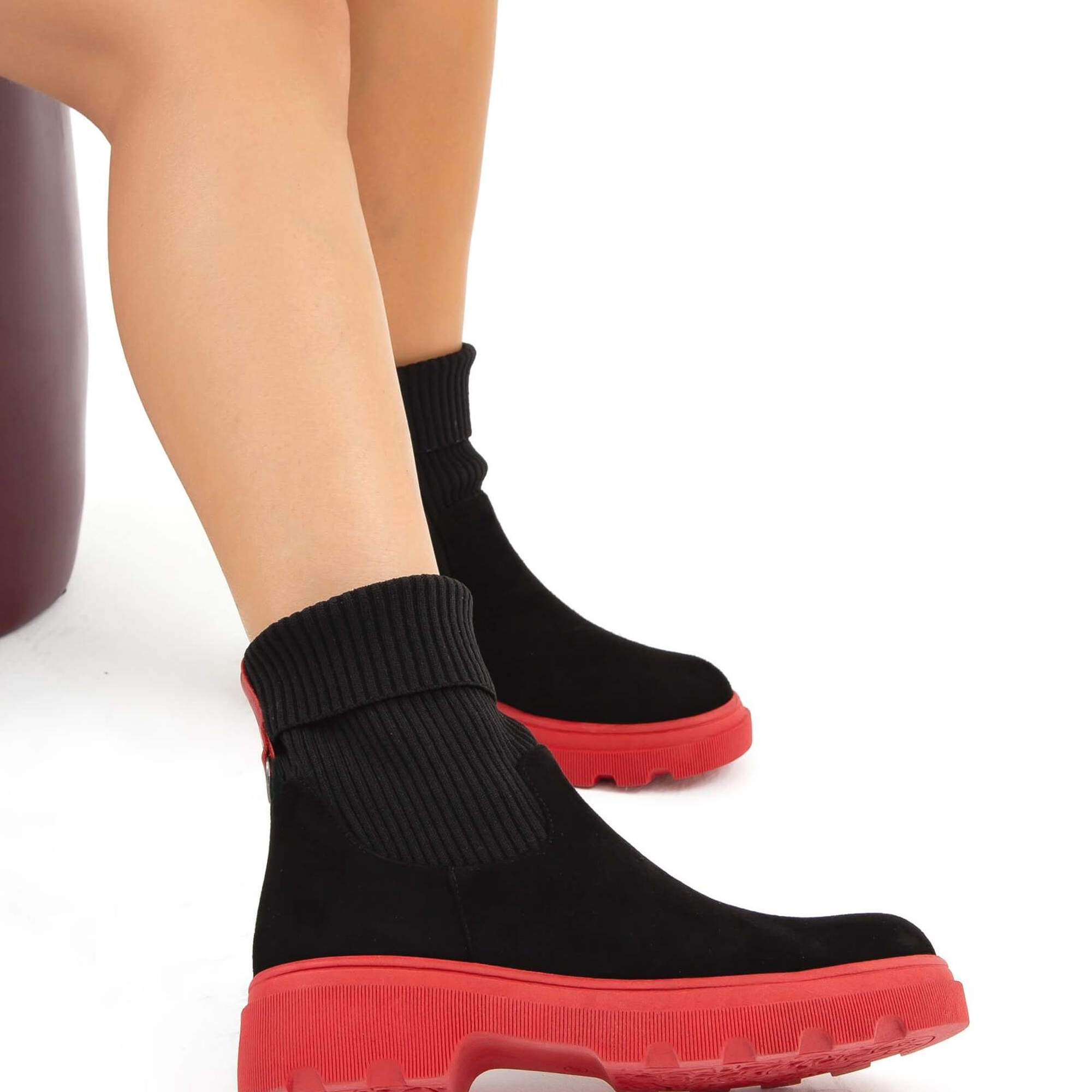 Tamer Tanca Kadın Hakiki Deri Siyah Casual Bot