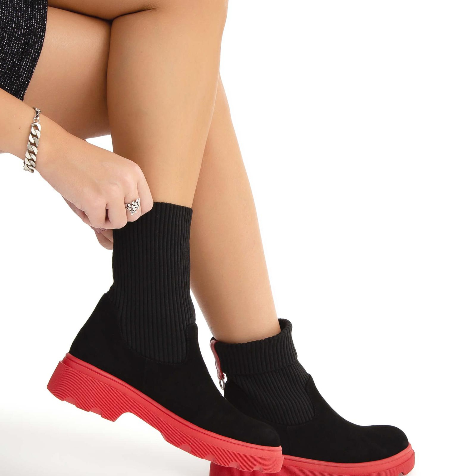 Tamer Tanca Kadın Hakiki Deri Siyah Casual Bot