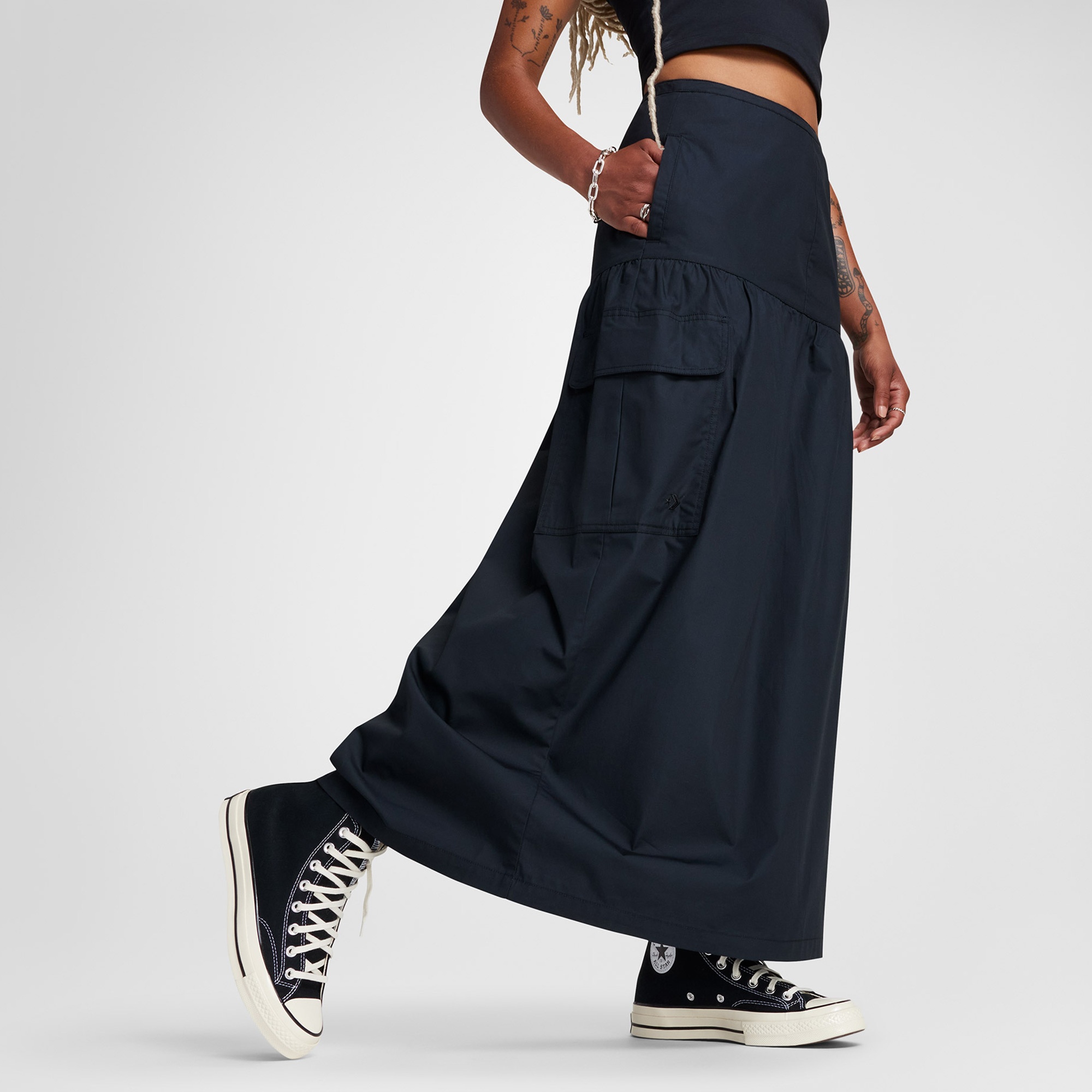 Converse Kadın Cargo Siyah Etek