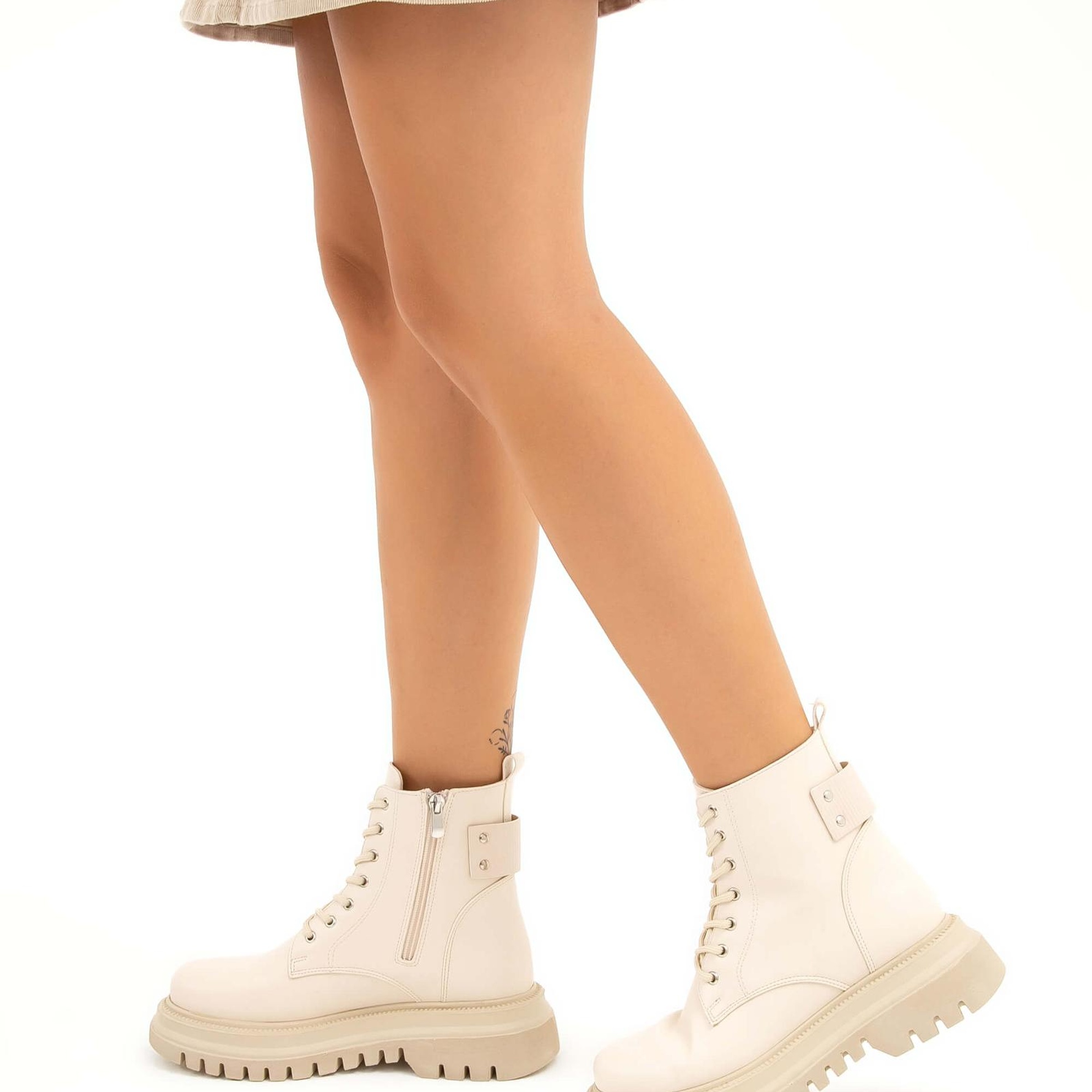 Tamer Tanca Kadın Vegan Bej Casual Bot