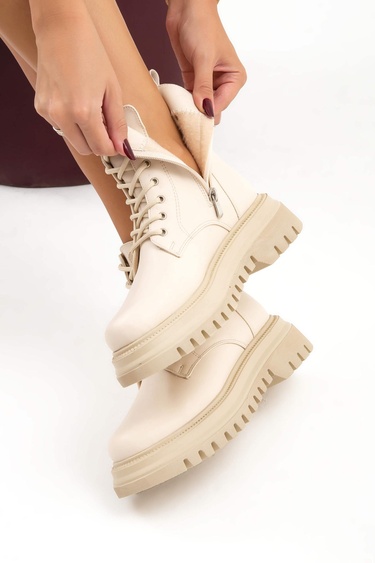  Tamer Tanca Kadın Vegan Bej Casual Bot