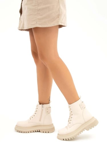  Tamer Tanca Kadın Vegan Bej Casual Bot