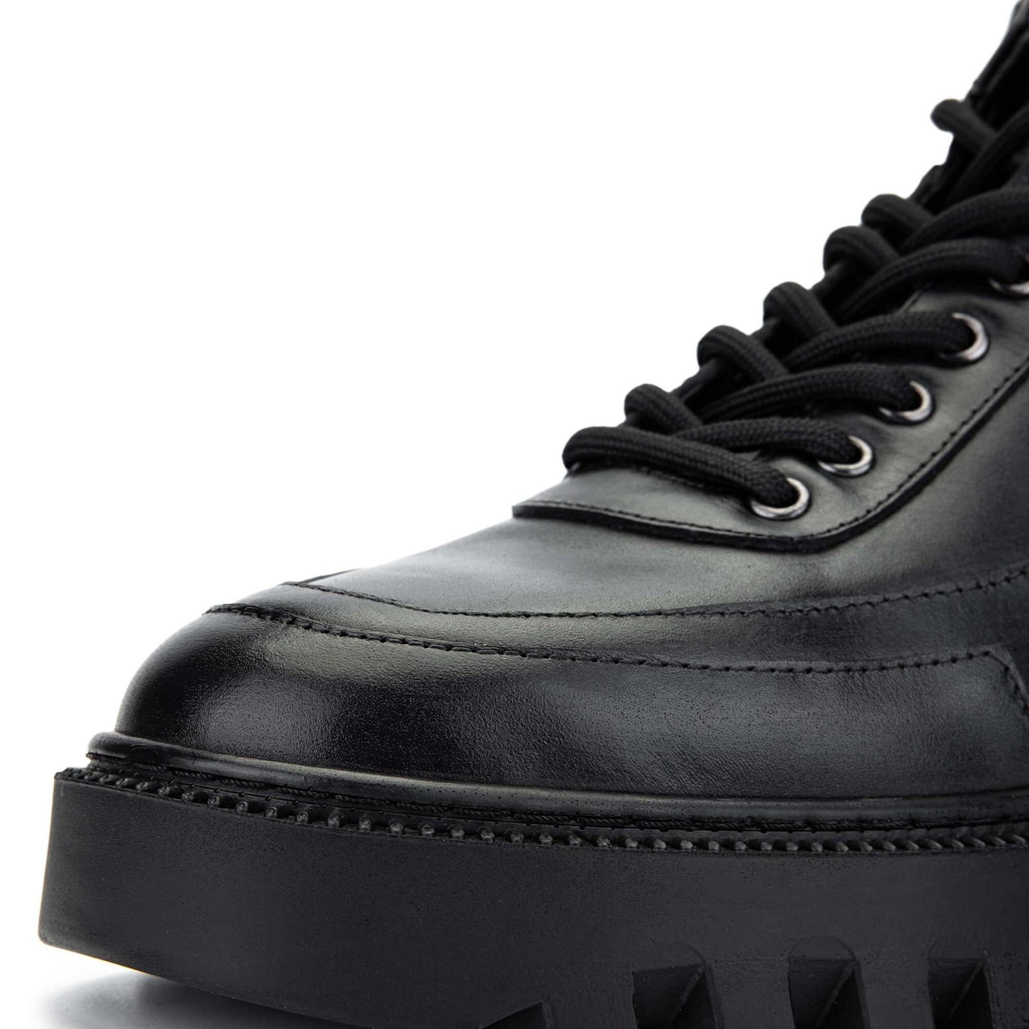 Tamer Tanca Erkek Hakiki Deri Siyah Casual Bot