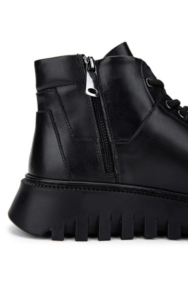  Tamer Tanca Erkek Hakiki Deri Siyah Casual Bot