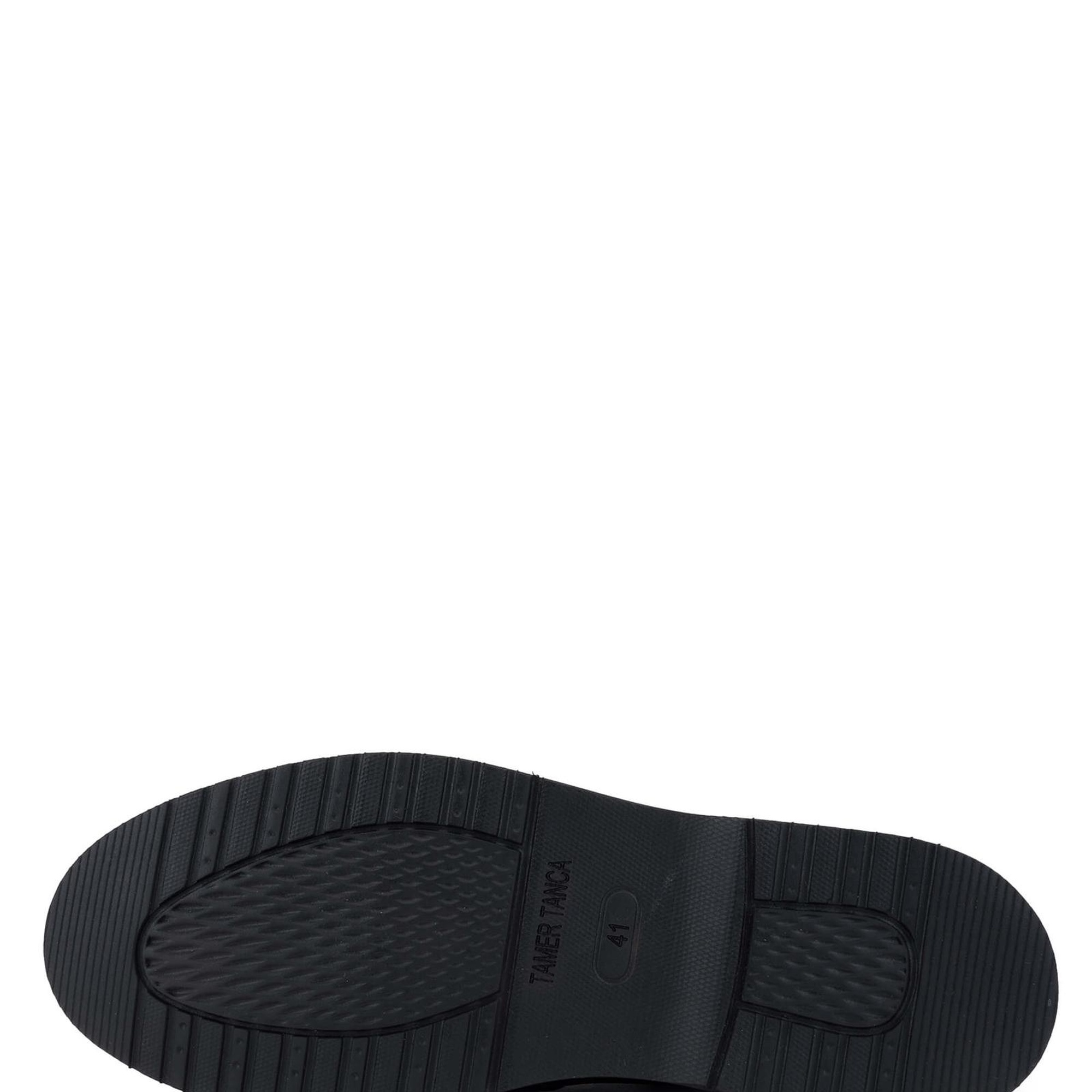 Tamer Tanca Erkek Hakiki Deri Siyah Floter Casual Bot