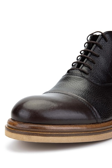  Tamer Tanca Erkek Hakiki Deri Kahverengi Casual Bot