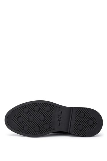  Tamer Tanca Erkek Hakiki Deri Siyah Casual Bot