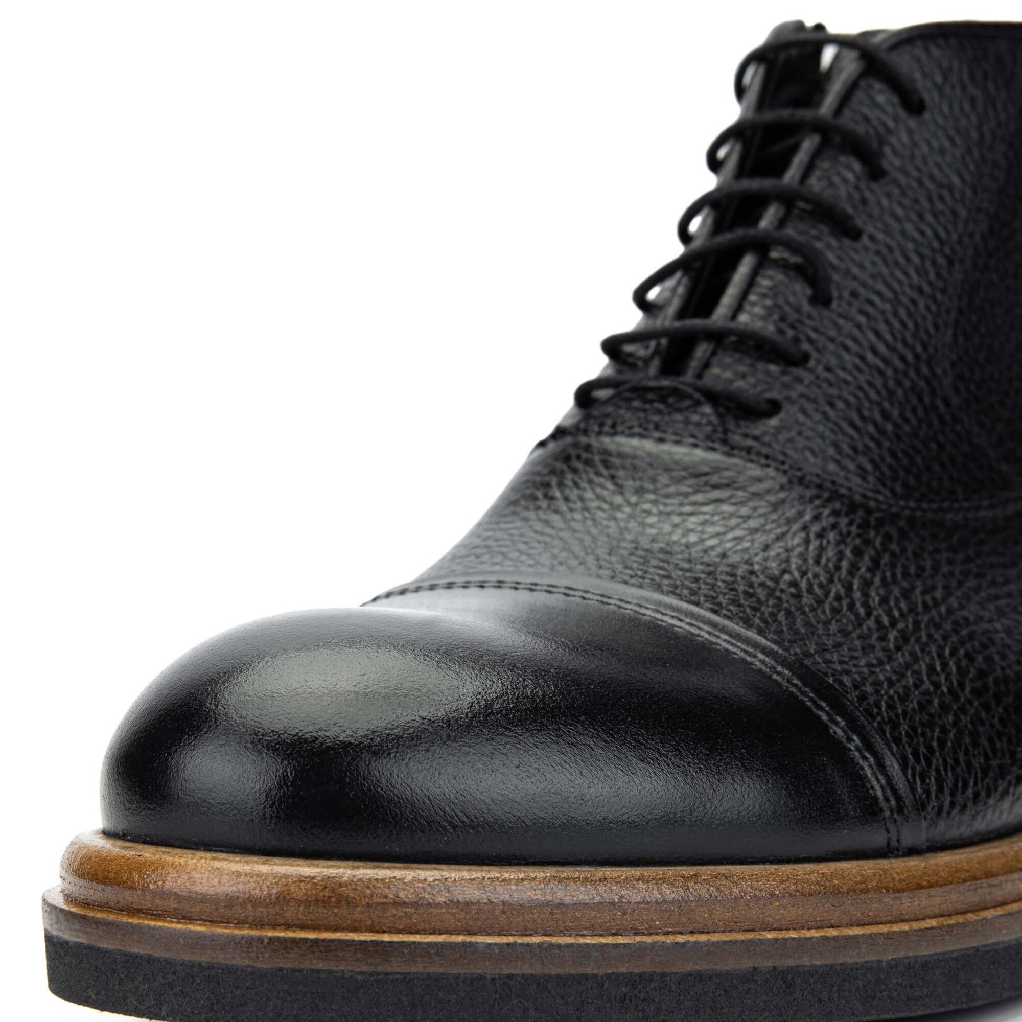 Tamer Tanca Erkek Hakiki Deri Siyah Casual Bot