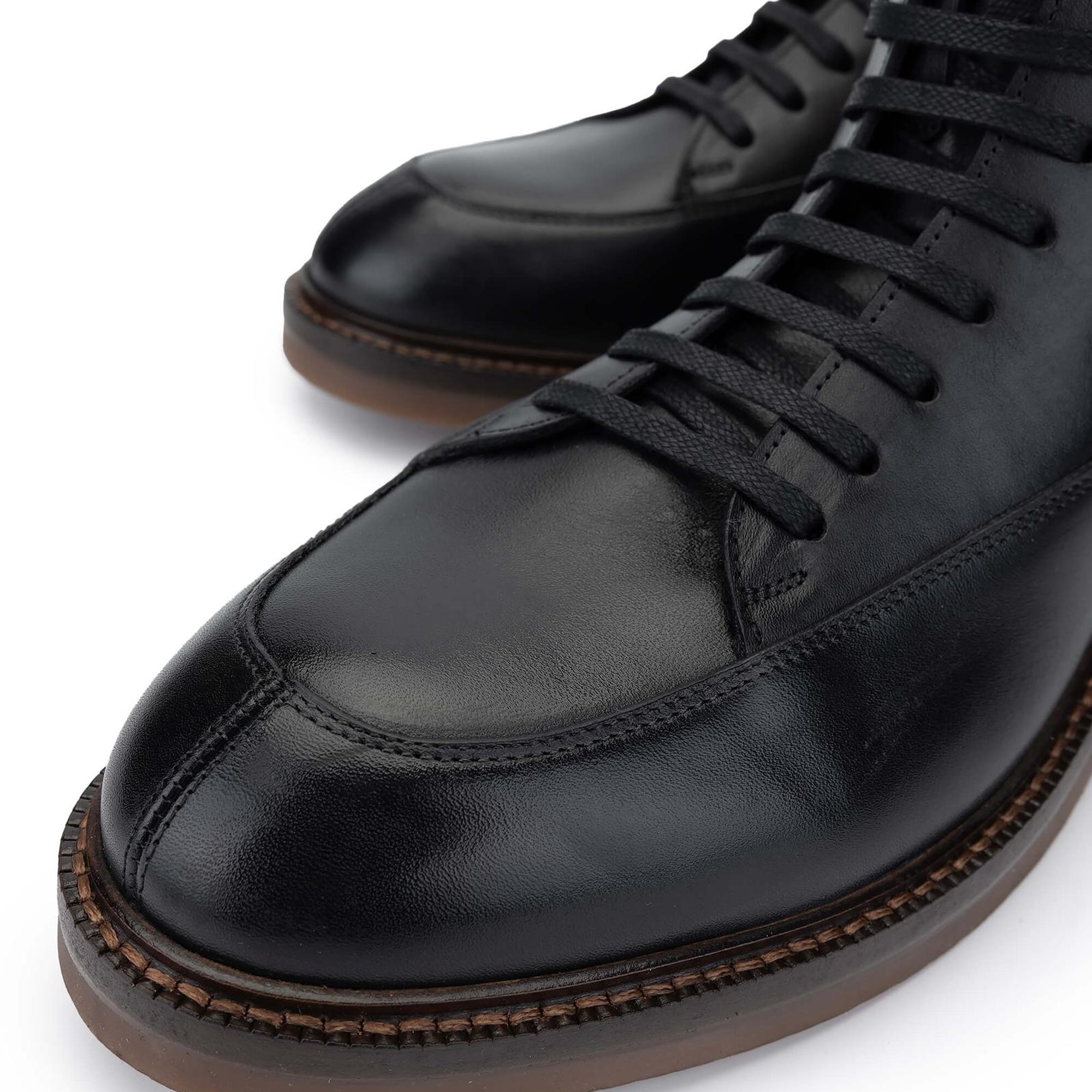 Tamer Tanca Erkek Hakiki Deri Siyah Deri Casual Bot