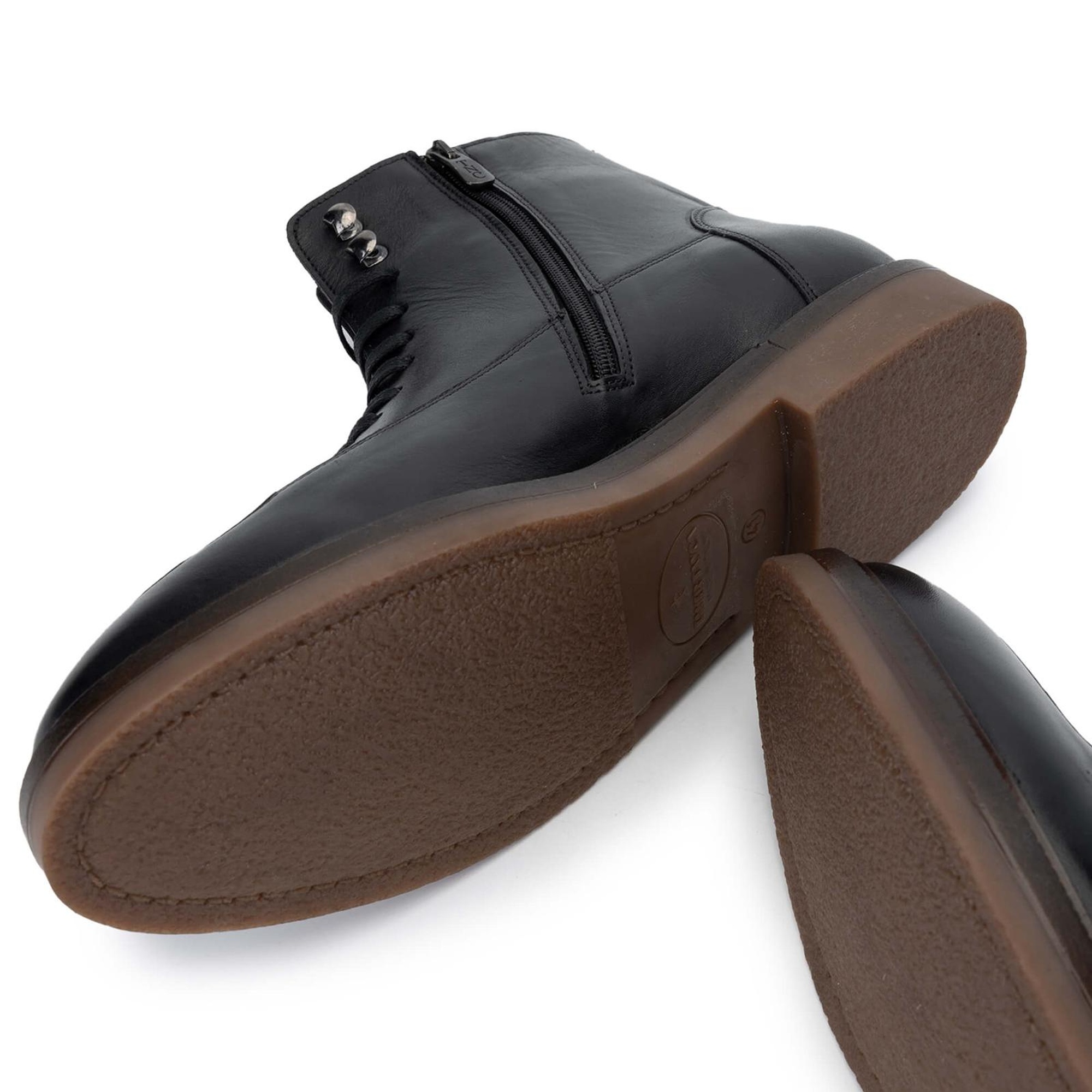 Tamer Tanca Erkek Hakiki Deri Siyah Deri Casual Bot