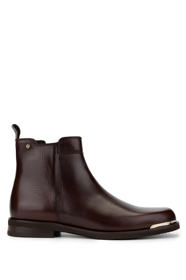  Tamer Tanca Erkek Hakiki Deri Kahverengi Casual Bot