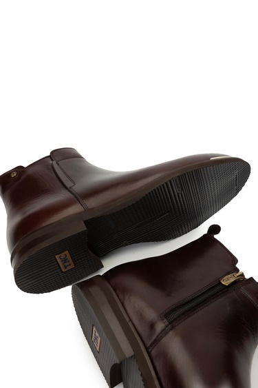  Tamer Tanca Erkek Hakiki Deri Kahverengi Casual Bot