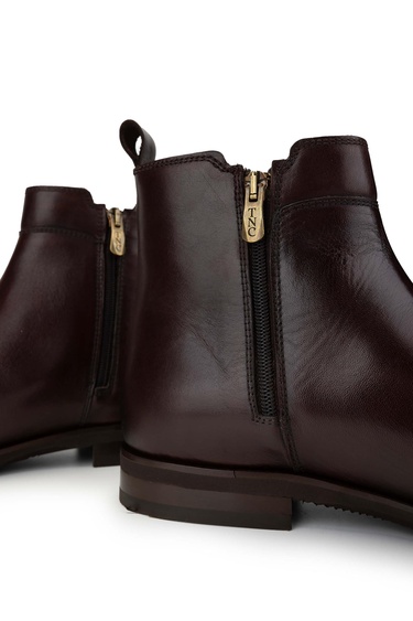  Tamer Tanca Erkek Hakiki Deri Kahverengi Casual Bot