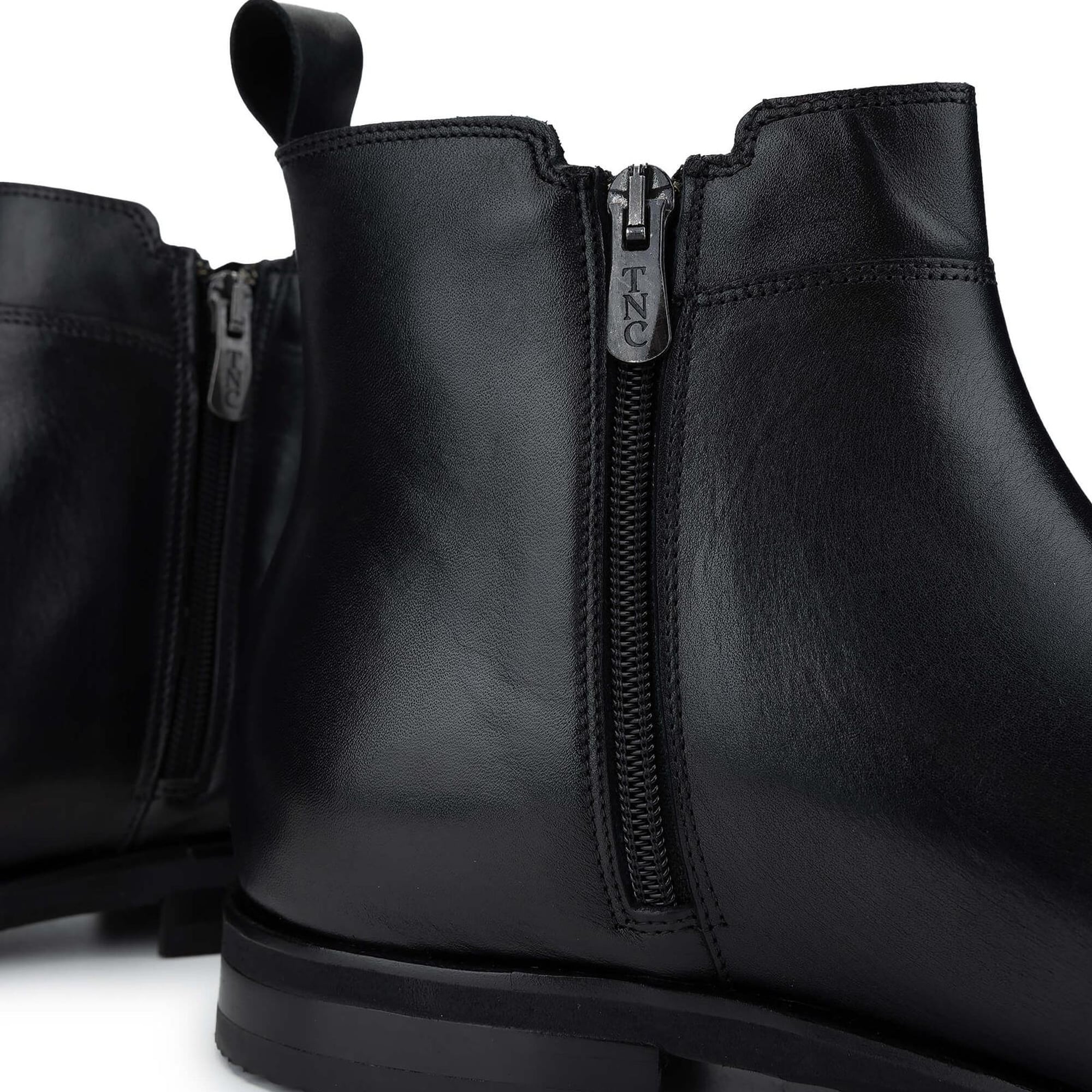 Tamer Tanca Erkek Hakiki Deri Siyah Casual Bot