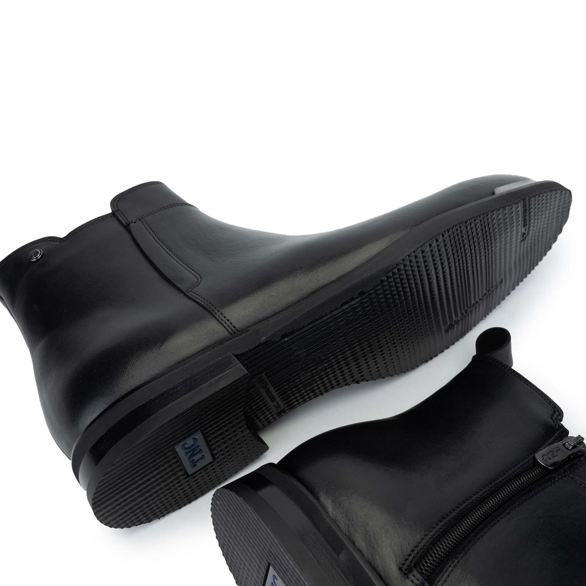 Tamer Tanca Erkek Hakiki Deri Siyah Casual Bot