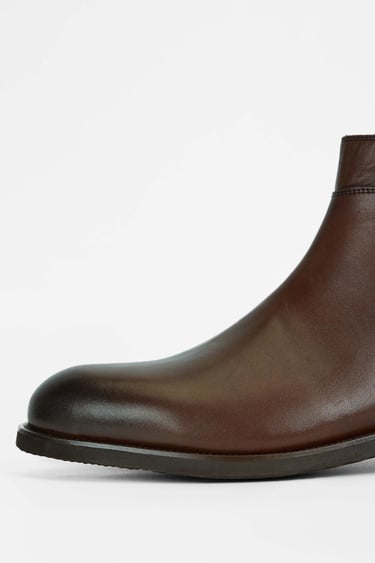 Tamer Tanca Erkek Hakiki Deri Kahverengi Casual Bot