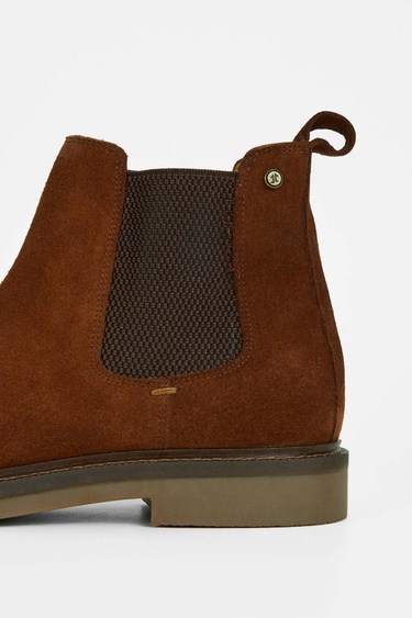  Tamer Tanca Erkek Hakiki Deri Kahverengi Süet Casual Bot