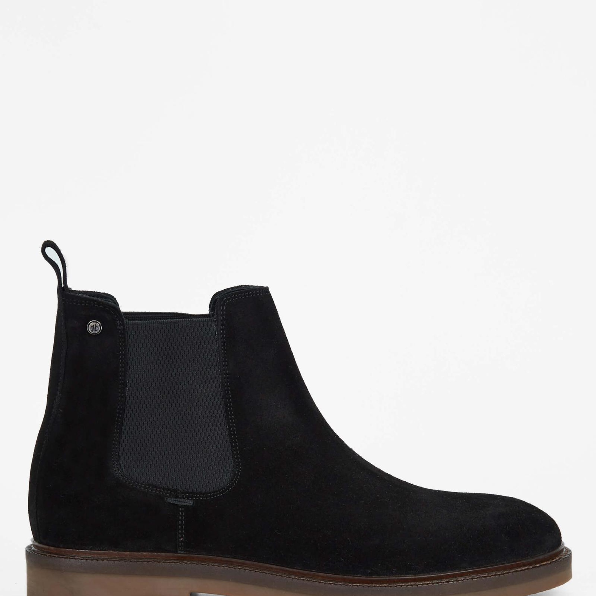 Tamer Tanca Erkek Hakiki Deri Siyah Süet Casual Bot